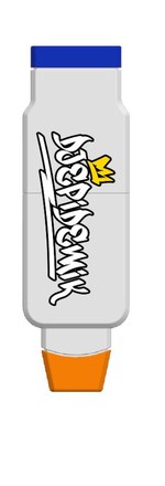 DJ Epidemik injector-style USB drive, front view